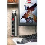 Brennenstuhl Multiprise TOWER POWER encastrable - 3 prises - avec 2m de câble