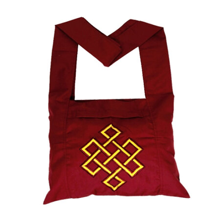 Sac bandoulière tibétain modèle bordeaux