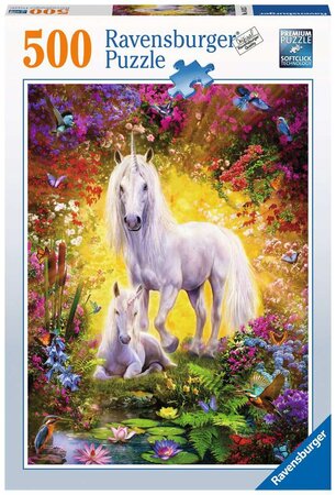 Ravensburger puzzle 500 pièces - la licorne et son poulain