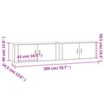 vidaXL Meubles TV muraux 2 Pièces noir 100x34 5x40 cm