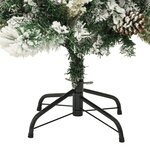 vidaXL Sapin de Noël pré-éclairé avec neige floquée/cônes 150cm PVC/PE