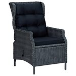 vidaXL Mobilier à dîner 9 Pièces avec coussins Résine tressée Gris foncé