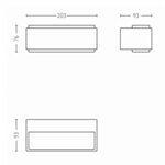 Philips mygarden applique murale led stratosphere 2x4 5 w 1648793p0