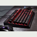 CORSAIR Clavier Gamer Mécanique Compact K63 Cherry MX Red, rétroéclairage rouge (CH-9115020-FR)