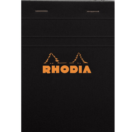 Bloc black n°13 10 5x14 8cm 80f agrafées 80g q.5x5 rhodia