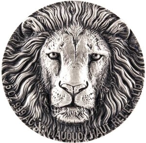 Pièce de monnaie en Argent 5000 Francs g 155.5 (5 oz) Millésime 2016 Big Five Mauquoy LION BIG FIVE
