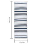 vidaXL Tapis Marine 100x300 cm Coton