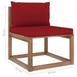vidaXL Salon palette de jardin 6 Pièces et coussins Bois de pin imprégné