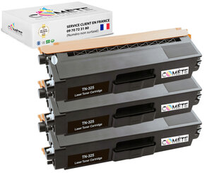 3 toners compatibles avec brother tn325 326 noir 3bk