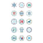 Stickers ronds Calendrier de l'Avent Folk