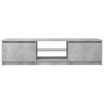 vidaXL Meuble TV avec lumières LED gris béton 140x40x35 5 cm