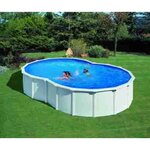 Kit piscine hors sol acier 6 40 x 3 90 x 1 20m