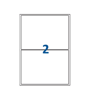 Lot de 500 planches étiquettes autocollantes blanches sur feuille a4 : 210 x 99 mm (3 étiquettes par feuille, spéciales bons de transport)