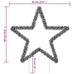 vidaXL Décoration lumineuse étoile de Noël avec piquets 80 LED 60 cm