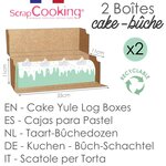 2 Boites cake-bûche -35x11x11 cm