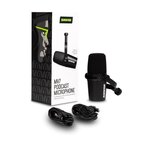 SHURE MV7-K Microphone dynamique pour podcast USB/XLR avec application ShurePlus MOTIV- Noir