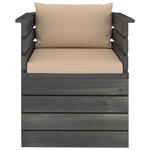 vidaXL Salon palette de jardin 7 Pièces avec coussins Bois de pin massif